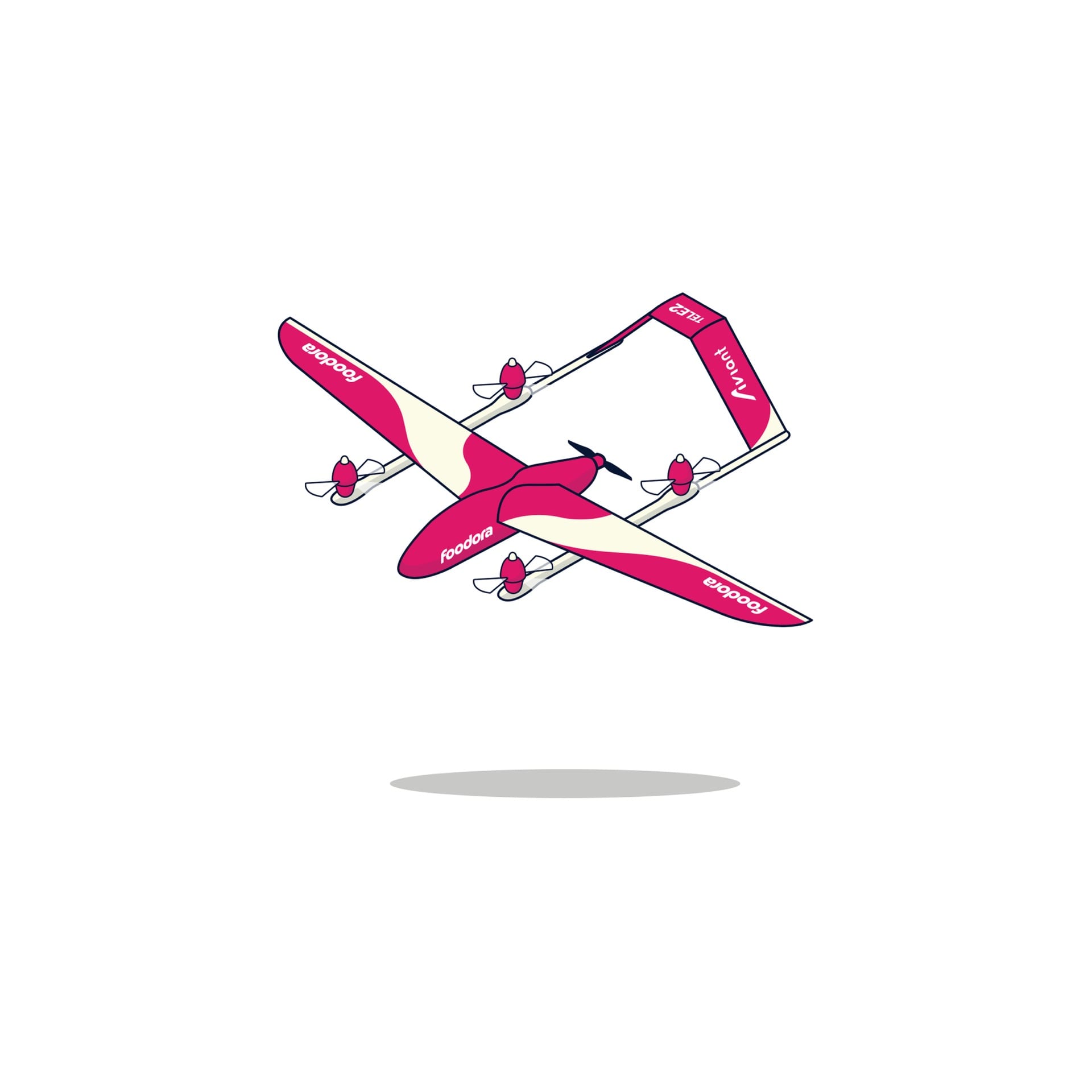 Illustration of drone delivery confirmation