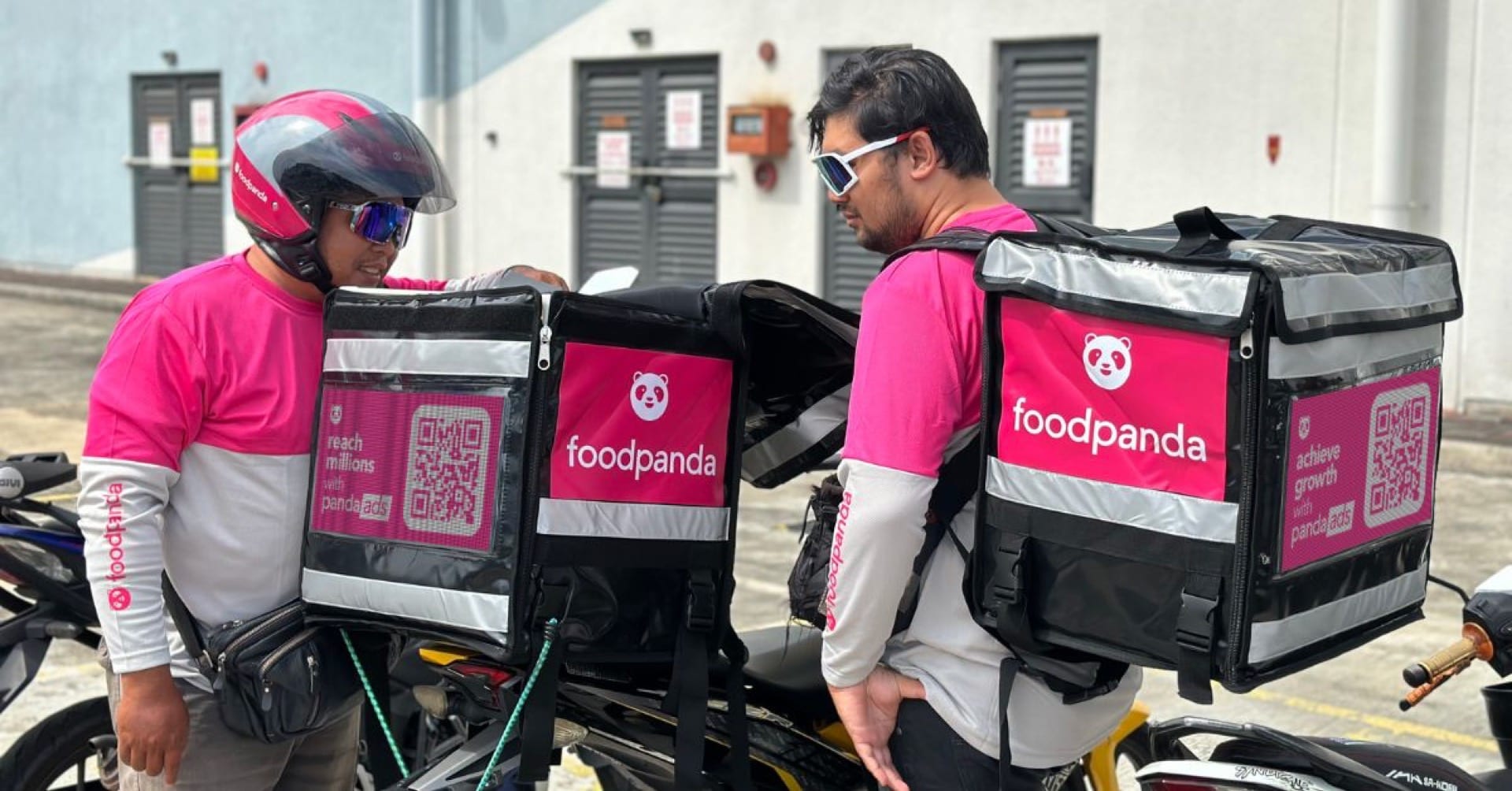 foodpanda smart rider bags on billboard advertisement in Malaysia
